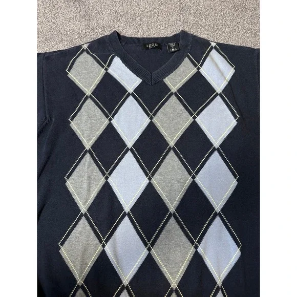 Izod Golf Navy Blue Sweater - Picture 3 of 7